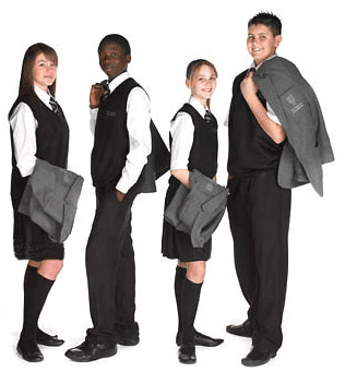 Secondary school uniforms.